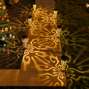 solar lights outdoor pathway black