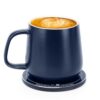 Self-Heating Ceramic Coffee Mug - Stable 130°F Temperature, 15W Wireless Phone Charging, 12.8 fl oz Capacity - USB-C Enabled
