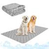 Dog Cooling Mat for Medium Large Dogs, Blanket for Kennels Crate Floor, Pets Cooling Pad, Dog Cat Summer Sleeping Outside
