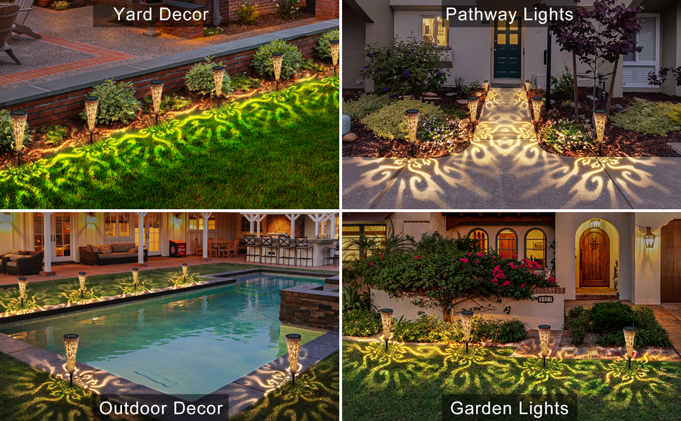 pathway solar lights outdoor stakes