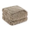Waterproof Dog Blankets for Large Dogs - Cat Blanket for Bed Couch Protector Washable Long Faux Fur, Calming Soft Reversible Throw Furniture Protection for Puppy Pet, 60