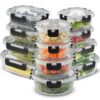 24pc Borosilicate Glass Storage Containers with Lids | 12 Airtight/Freezer Safe Food Storage Containers for Pantry and Kitchen | Meal Prep Container for Lunch | Glass Tupperware Set
