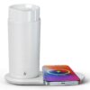 Temperature Control Heated Coffee Mug Smart Self Heating Travel Mug 12 Oz App Controlled Warmer Mug 4-10 Hour LED Display Keep Coffee Hot All Day Fast Wireless Charger Base Jade Green