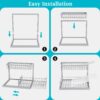 Under Sink Organizer, Pull Out Cabinet Organizer 2 Tier Slide Out Sink Shelf Cabinet Storage Shelves, Under Sink Storage for Kitchen Bathroom Cabinet, White, 1 Pack