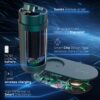 Temperature Control Heated Coffee Mug Smart Self Heating Travel Mug 12 Oz App Controlled Warmer Mug 4-10 Hour LED Display Keep Coffee Hot All Day Fast Wireless Charger Base Jade Green