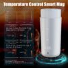 Temperature Control Heated Coffee Mug Smart Self Heating Travel Mug 12 Oz App Controlled Warmer Mug 4-10 Hour LED Display Keep Coffee Hot All Day Fast Wireless Charger Base Jade Green