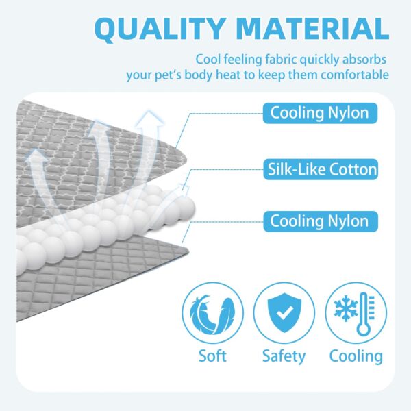 Dog Cooling Mat for Medium Large Dogs, Blanket for Kennels Crate Floor, Pets Cooling Pad, Dog Cat Summer Sleeping Outside