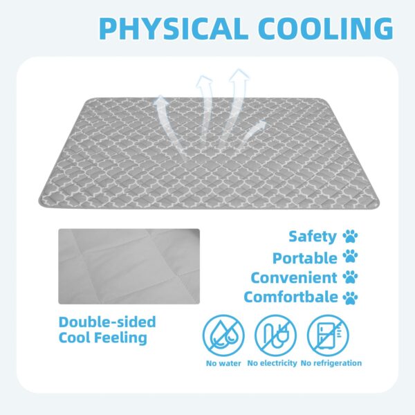 Dog Cooling Mat for Medium Large Dogs, Blanket for Kennels Crate Floor, Pets Cooling Pad, Dog Cat Summer Sleeping Outside