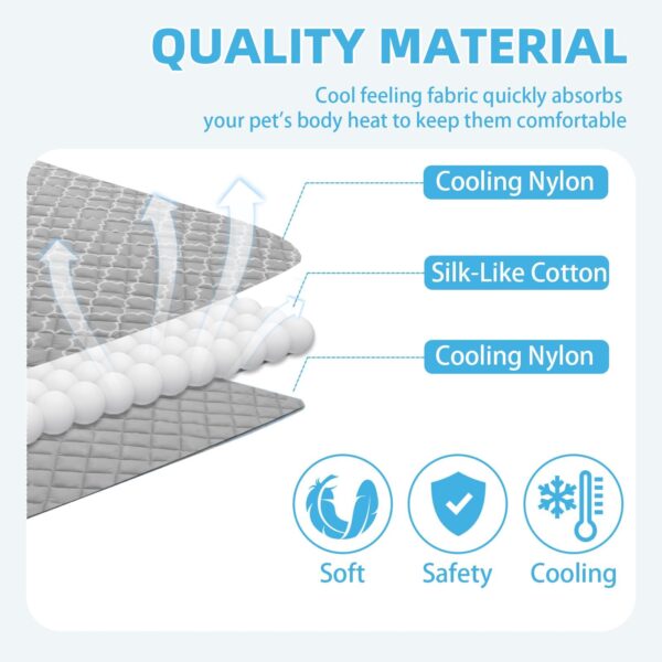 Dog Cooling Mat for Medium Large Dogs, Blanket for Kennels Crate Floor, Pets Cooling Pad, Dog Cat Summer Sleeping Outside