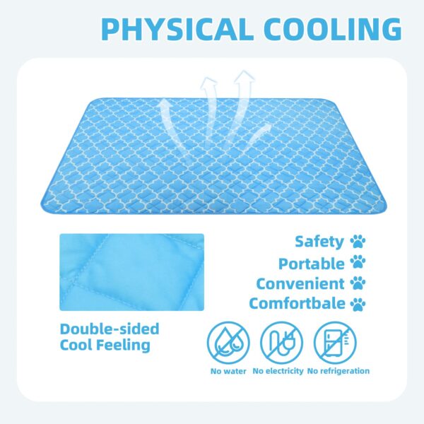 Dog Cooling Mat for Medium Large Dogs, Blanket for Kennels Crate Floor, Pets Cooling Pad, Dog Cat Summer Sleeping Outside