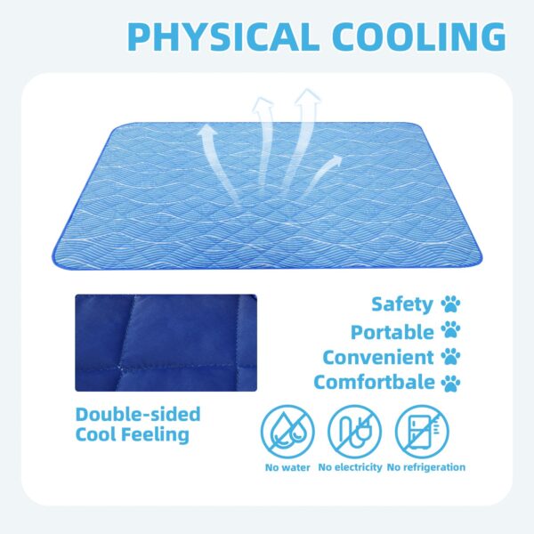 Dog Cooling Mat for Medium Large Dogs, Blanket for Kennels Crate Floor, Pets Cooling Pad, Dog Cat Summer Sleeping Outside