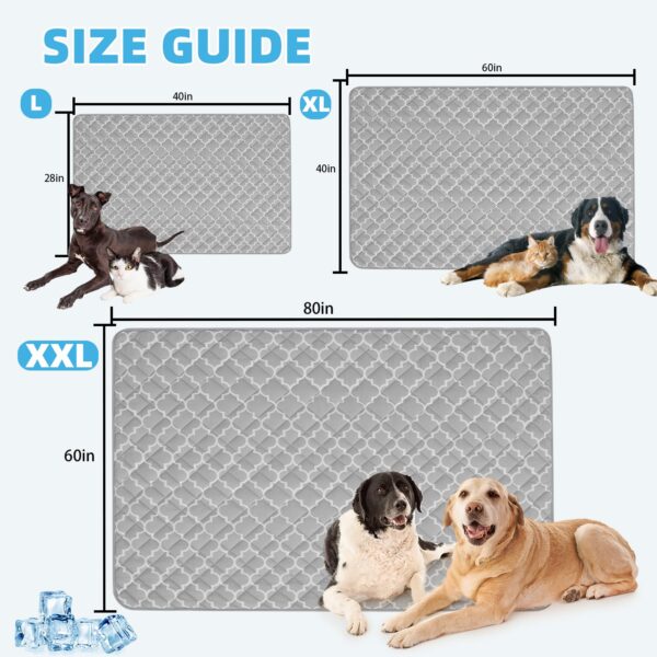Dog Cooling Mat for Medium Large Dogs, Blanket for Kennels Crate Floor, Pets Cooling Pad, Dog Cat Summer Sleeping Outside