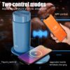 Temperature Control Heated Coffee Mug Smart Self Heating Travel Mug 12 Oz App Controlled Warmer Mug 4-10 Hour LED Display Keep Coffee Hot All Day Fast Wireless Charger Base Jade Green