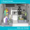 Under Sink Organizer, Pull Out Cabinet Organizer 2 Tier Slide Out Sink Shelf Cabinet Storage Shelves, Under Sink Storage for Kitchen Bathroom Cabinet, White, 1 Pack