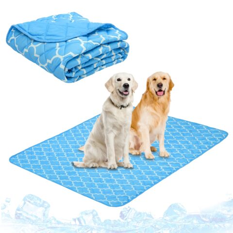 Dog Cooling Mat for Medium Large Dogs, Blanket for Kennels Crate Floor, Pets Cooling Pad, Dog Cat Summer Sleeping Outside
