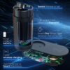 Temperature Control Heated Coffee Mug Smart Self Heating Travel Mug 12 Oz App Controlled Warmer Mug 4-10 Hour LED Display Keep Coffee Hot All Day Fast Wireless Charger Base Jade Green