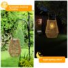 Solar Lanterns,Solar Lanterns Outdoor Waterproof Hanging Solar Lights Outdoor Waterproof Solar Lamp Lights Decoration for Outside Garden,Yard,Patio,Porch,Trees,Lawn,Pathway Decor