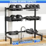 ［2-Tier 4 Baskets］Over The Sink Dish Drying Rack, 24.8