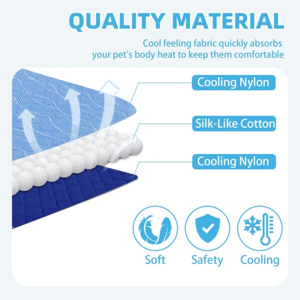 Dog Cooling Mat for Medium Large Dogs, Blanket for Kennels Crate Floor, Pets Cooling Pad, Dog Cat Summer Sleeping Outside