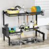 ［2-Tier 4 Baskets］Over The Sink Dish Drying Rack, 24.8