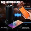 Temperature Control Heated Coffee Mug Smart Self Heating Travel Mug 12 Oz App Controlled Warmer Mug 4-10 Hour LED Display Keep Coffee Hot All Day Fast Wireless Charger Base Jade Green