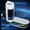 Temperature Control Heated Coffee Mug Smart Self Heating Travel Mug 12 Oz App Controlled Warmer Mug 4-10 Hour LED Display Keep Coffee Hot All Day Fast Wireless Charger Base Jade Green