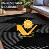 Outdoor Rug Waterproof 6x9 ft, Reversible Outdoor Plastic Straw Rug, Large Outdoor Patio Rug for RV Camping, Indoor Outdoor Rugs for Porch Deck Backyard Balcony Picnic Beach