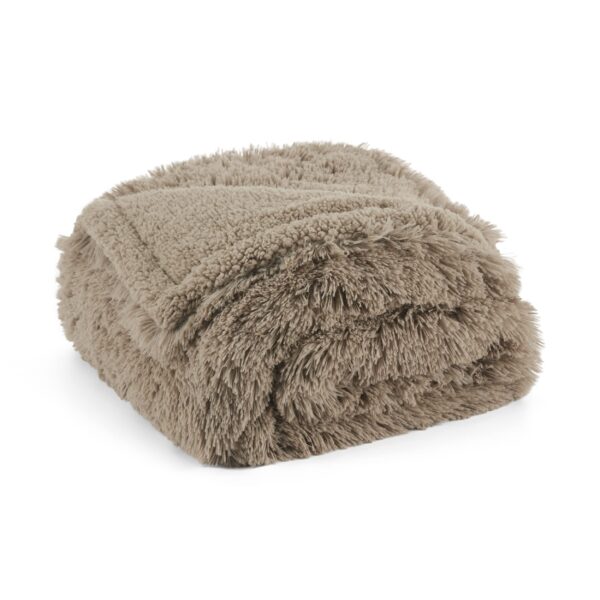 Waterproof Dog Blankets for Large Dogs - Cat Blanket for Bed Couch Protector Washable Long Faux Fur, Calming Soft Reversible Throw Furniture Protection for Puppy Pet, 60