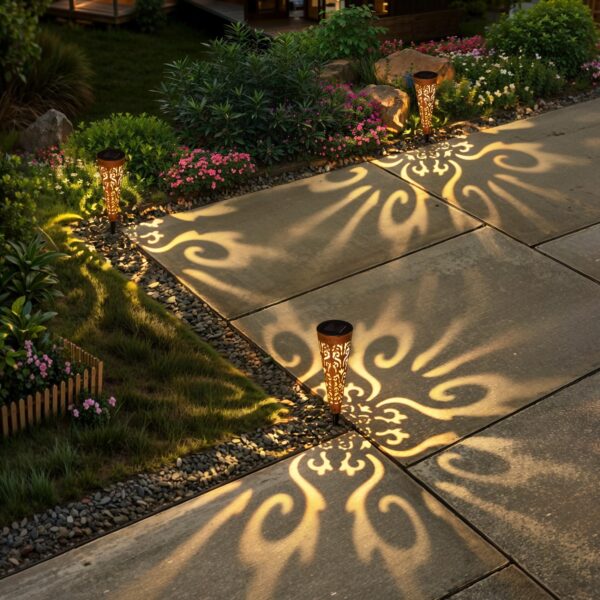 6Pcs Garden Solar Lights Outdoor Stakes Decorative Lighting for Yard, Pathway, Patio Decor Lawn Ornament