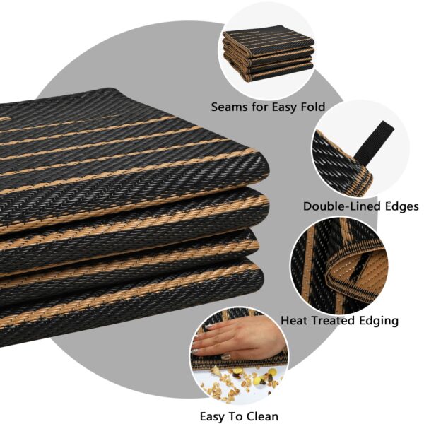 Outdoor Rug Waterproof 6x9 ft, Reversible Outdoor Plastic Straw Rug, Large Outdoor Patio Rug for RV Camping, Indoor Outdoor Rugs for Porch Deck Backyard Balcony Picnic Beach