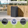 Suncast 33 Gallon Commercial Outdoor Trashcan Hideaway with Lid for 30 to 33 Gallon Trash Bags for Garage, Backyard, or Garden, Brown