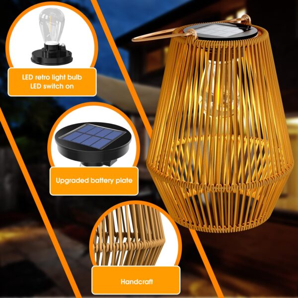 Solar Lanterns,Solar Lanterns Outdoor Waterproof Hanging Solar Lights Outdoor Waterproof Solar Lamp Lights Decoration for Outside Garden,Yard,Patio,Porch,Trees,Lawn,Pathway Decor