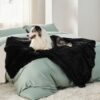 Waterproof Dog Blankets for Large Dogs - Cat Blanket for Bed Couch Protector Washable Long Faux Fur, Calming Soft Reversible Throw Furniture Protection for Puppy Pet, 60