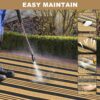 Outdoor Rug Waterproof for Patio Clearance Black and White Camping Rug 8x10 Plastic Straw Striped Floor Carpet for Backyard, Picnic, RV, Deck, Bench, Balcony