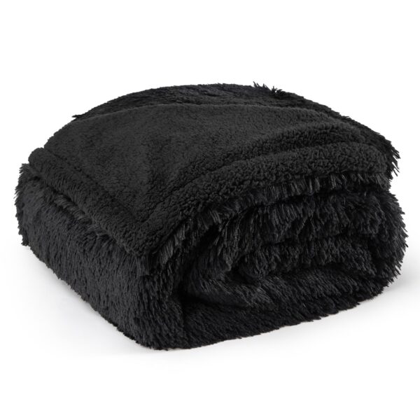Waterproof Dog Blankets for Large Dogs - Cat Blanket for Bed Couch Protector Washable Long Faux Fur, Calming Soft Reversible Throw Furniture Protection for Puppy Pet, 60