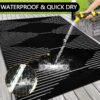 Outdoor Rug Waterproof 6x9 ft, Reversible Outdoor Plastic Straw Rug, Large Outdoor Patio Rug for RV Camping, Indoor Outdoor Rugs for Porch Deck Backyard Balcony Picnic Beach