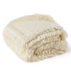 Waterproof Dog Blankets for Large Dogs - Cat Blanket for Bed Couch Protector Washable Long Faux Fur, Calming Soft Reversible Throw Furniture Protection for Puppy Pet, 60