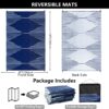 Outdoor Rug Waterproof 6x9 ft, Reversible Outdoor Plastic Straw Rug, Large Outdoor Patio Rug for RV Camping, Indoor Outdoor Rugs for Porch Deck Backyard Balcony Picnic Beach