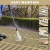 Outdoor Rug Waterproof for Patio Clearance Black and White Camping Rug 8x10 Plastic Straw Striped Floor Carpet for Backyard, Picnic, RV, Deck, Bench, Balcony