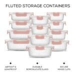 24pc Borosilicate Glass Storage Containers with Lids | 12 Airtight/Freezer Safe Food Storage Containers for Pantry and Kitchen | Meal Prep Container for Lunch | Glass Tupperware Set