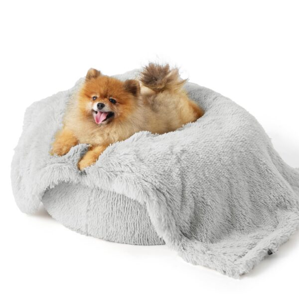 Waterproof Dog Blankets for Large Dogs - Cat Blanket for Bed Couch Protector Washable Long Faux Fur, Calming Soft Reversible Throw Furniture Protection for Puppy Pet, 60