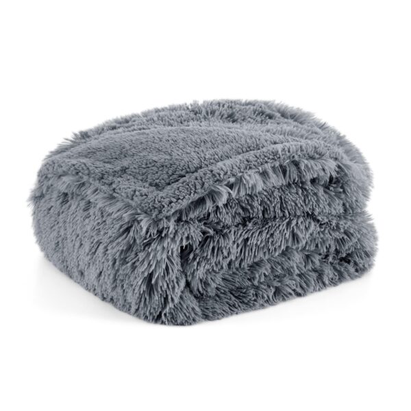 Waterproof Dog Blankets for Large Dogs - Cat Blanket for Bed Couch Protector Washable Long Faux Fur, Calming Soft Reversible Throw Furniture Protection for Puppy Pet, 60