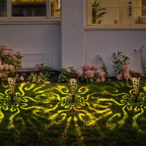6Pcs Garden Solar Lights Outdoor Stakes Decorative Lighting for Yard, Pathway, Patio Decor Lawn Ornament