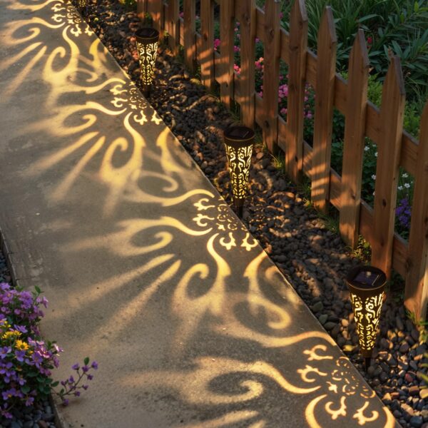6Pcs Garden Solar Lights Outdoor Stakes Decorative Lighting for Yard, Pathway, Patio Decor Lawn Ornament