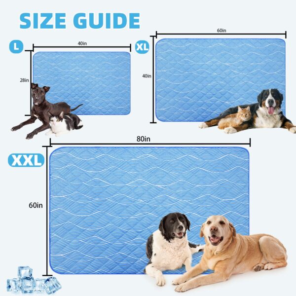 Dog Cooling Mat for Medium Large Dogs, Blanket for Kennels Crate Floor, Pets Cooling Pad, Dog Cat Summer Sleeping Outside