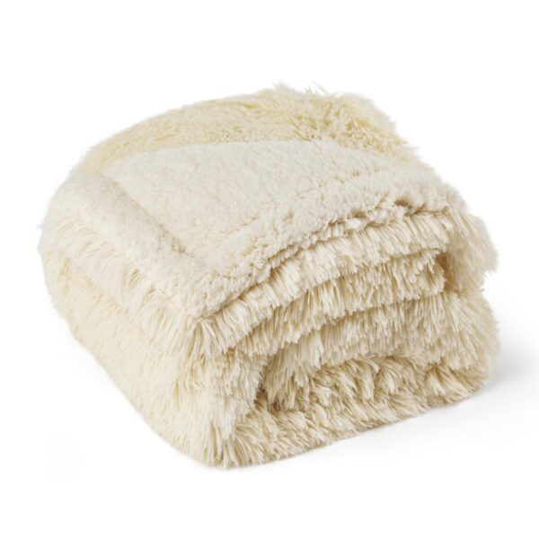 Waterproof Dog Blankets for Large Dogs - Cat Blanket for Bed Couch Protector Washable Long Faux Fur, Calming Soft Reversible Throw Furniture Protection for Puppy Pet, 60