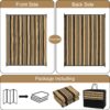 Outdoor Rug Waterproof for Patio Clearance Black and White Camping Rug 8x10 Plastic Straw Striped Floor Carpet for Backyard, Picnic, RV, Deck, Bench, Balcony