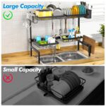 ［2-Tier 4 Baskets］Over The Sink Dish Drying Rack, 24.8