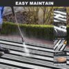 Outdoor Rug Waterproof for Patio Clearance Black and White Camping Rug 8x10 Plastic Straw Striped Floor Carpet for Backyard, Picnic, RV, Deck, Bench, Balcony
