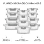 24pc Borosilicate Glass Storage Containers with Lids | 12 Airtight/Freezer Safe Food Storage Containers for Pantry and Kitchen | Meal Prep Container for Lunch | Glass Tupperware Set